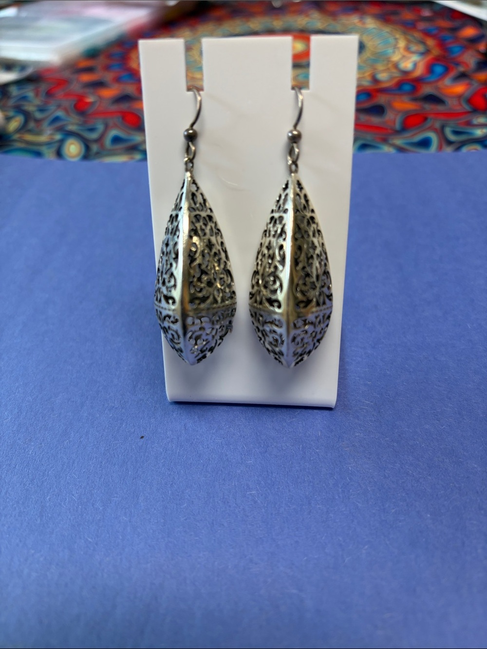 Brighton Silver Filigree Teardrop Earrings